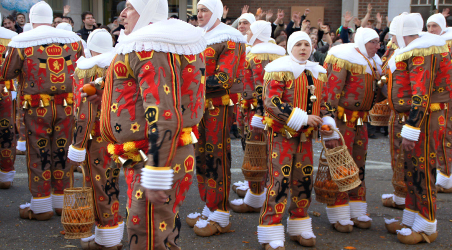 The Gilles of Carnaval de Binche in Belgium